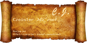 Czeisler József névjegykártya